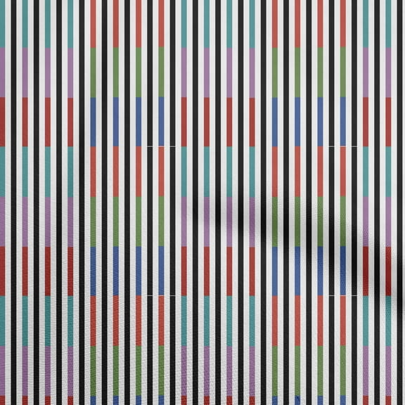 oneOone Velvet White Fabric Stripes Fabric For Sewing Printed Craft Fabric By The Yard 58 Inch Wide-NI