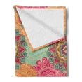 thumbnail image 2 of Mandala Soft Flannel Fleece Throw Blanket, Antique Mandala Patterns Circles in Vintage Colors Native Tribal Ornamental, Cozy Plush for Indoor and Outdoor Use, 70" x 90", Fuchsia Orange, by Ambesonne, 2 of 5