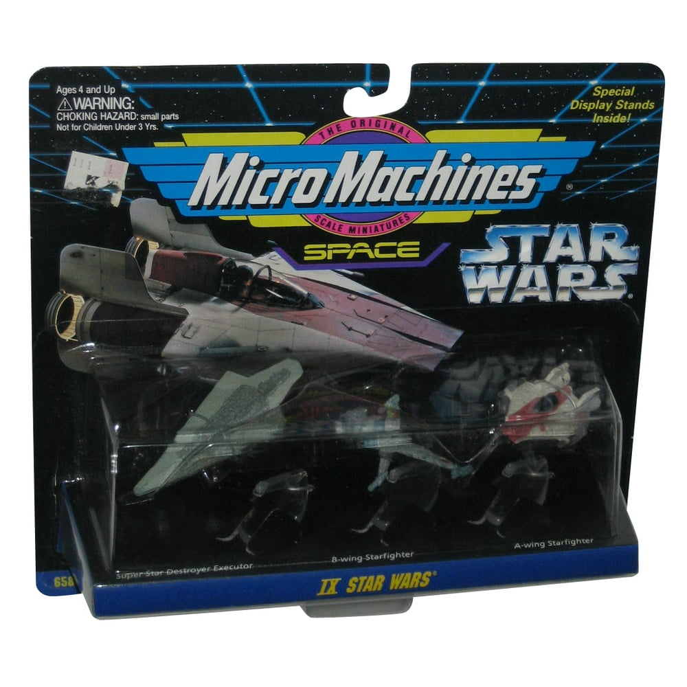 Star Wars Micro Machines Space IX Toy Play Set 65860 (AWing / BWing Starfighter / Super Star
