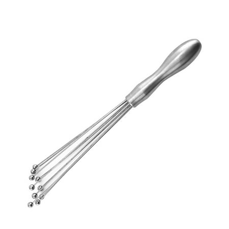 

2pcs Stainless Steel Ball Whisk Rust-proof Bead Egg Whipper Handheld Kitchen Blending Tools S