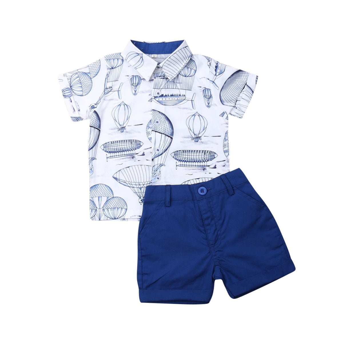 Fashion Baby Boys Outfits Suits,Infant Print Button Down Shirt+Shorts ...