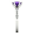 thumbnail image 3 of 1.71ct round cut purple natural amethyst 14k white gold Bridal Wedding Engagement Promise Anniversary Ring for Women size 9.25, 3 of 7