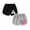 Black, Grey, variant on SGMVNU 2 Pack Girls Sweat Shorts Cute Graphic Elastic Waist Athletic Play Shorts Pull-On Casual Shorts Summer Clothes, 7-8 Years, Grey, Black