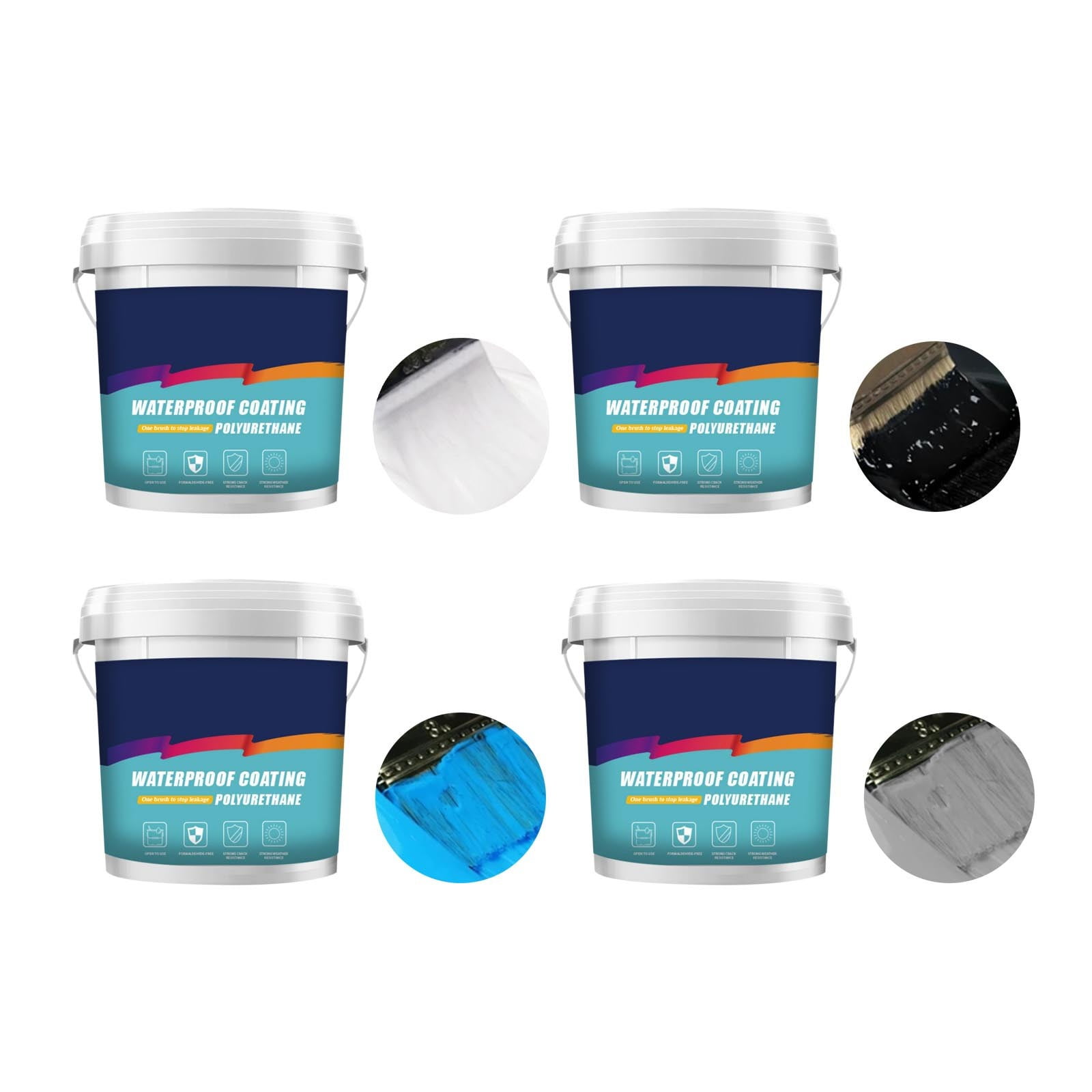 Polyurethane Waterproof Coating | Exterior Wall & Roof Leak Repair | Water-Based Sealant | 300ml | For Concrete, Metal, Wood | Covers 14 sq ft | Weather-Resistant | Multi-Surface
