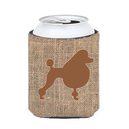 

Poodle Burlap And Brown Can Or Bottle Hugger