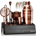 thumbnail image 1 of BARE BARREL&reg; Mixology Bartender Kit Bar Set | 14-Piece Cocktail Shaker Set | Martini Barware Mixing Tools for Home Bartending | Incl. 35 Recipe C, 1 of 9