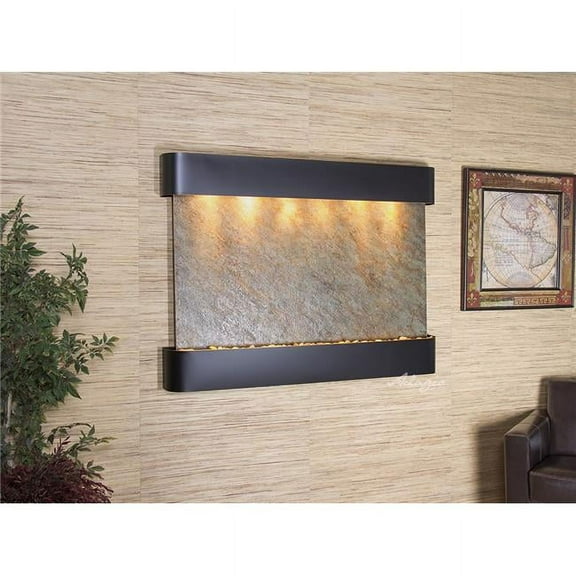 Adagio TFR1512 Teton Falls Round Wall Fountain - Blackened Copper-Green-Featherstone