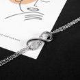 thumbnail image 5 of Pulsera para niñas y mujeres de acero inoxidable con circonita cúbica y colgante de corazón ajustable, 5 of 5