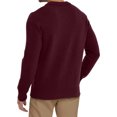 thumbnail image 4 of Sweaters for Men, Mens V Neck Sweater Slim Fit Comfortably Knitted Long Sleeve Casual Business Pullover Dress Sweater Wine 3XL, 4 of 4