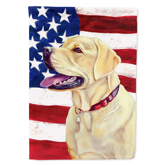 Carolines Treasures LH9008GF 11 x 15 In. Usa American Flag With Labrador Flag- Garden Size
