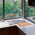 thumbnail image 3 of Strictly Sinks 30" Corner Kitchen Sink Undermount Silver 16ga Stainless Steel Butterfly Single Bowl, 3 of 7