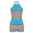 thumbnail image 3 of Ensemble Aguichant pour Femmes, Mode, Sans Manches, Bretelles, Tricoté, Coloré, Sac à Dos-Fesses, 3 of 5