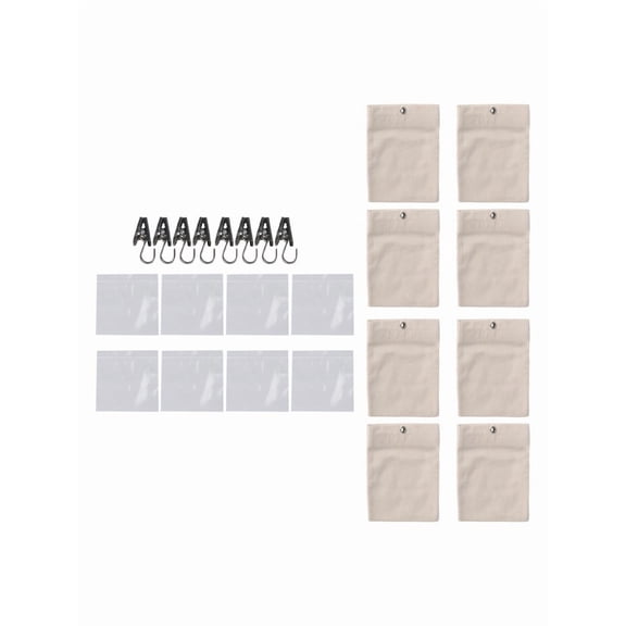 8Pcs Outdoor Curtain Sandbag Weighted Bags Canvas Balcony Drapery Weights Bottom Bags For Pergola Drapes Cabana Gazebo Garden