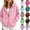 APink, variant on Hoodies for Teen Girls Zip Up Cute Hoodies Fall Jacket OverSized Casual Sweatshirts with Pocket (APink,5-6 Years)