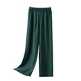 thumbnail image 2 of Mifsaly Cotton Pajama Pants Women Elastic Waist Pull-On Sleep Pant Soft Breathable Relaxed Fit Home Casual Everyday Wear Bottoms Green,XL, 2 of 5