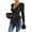 Black |#24, variant on Women's Tie Front Peplum Tops Blouse Dressy Casual Bow Long Sleeve Deep V Neck Shirts Crop Top Trendy 2026 Blue M
