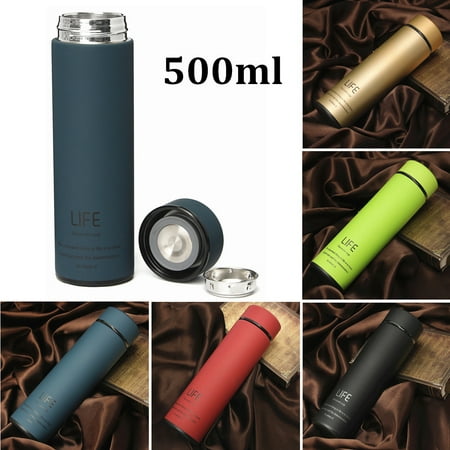 500ML/18Oz Portable Hot Stainless Steel Vacuum-Insulated Thermos leak-proof Insulated Container Coffee Tea Water Beverage Bottle Flasks Travel