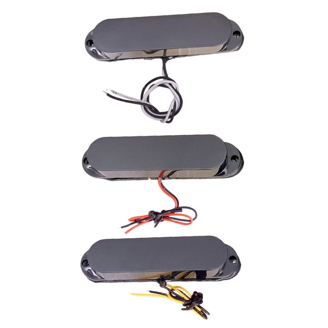 Recolección de 3 piezas de repuesto perfecl para guitarra eléctrica bobina Simple color negro