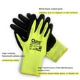 thumbnail image 4 of QEAR 2 Prs Pack Hi Visibility Yellow Cut Resistance Work Safety Gloves, Nitrile Foam Palm Coated, Touch Screen, Superior Grip and Abrasion, Size Medium, 4 of 6