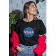 thumbnail image 2 of Old Glory Womens NASA Distressed Logo Organic Short Sleeve Graphic T Shirt, 2 of 5