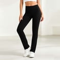 thumbnail image 6 of VBVC Women's Stretchy Straight Leg Yoga Pants , High Waisted Workout Leggings For Women , Ladies' Fall Winter Lounge Trousers with Pockets, S-2XL, 6 of 9