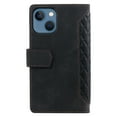 thumbnail image 5 of Wallet Case for iPhone 13 Mini, PU Leather Magnetic Flip Phone Case with Kickstand Card Slots Wrist Strap Cover for iPhone 13 Mini (5.4 Inch),Black, 5 of 14