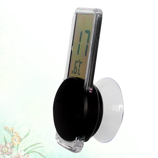 LOLIPPYY Wet Thermometer for Turtle Tank Black Plastic Reptile Box Temperature Measuring Tool