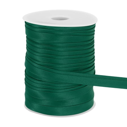 Uxcell Double Fold Bias Tape for Sewing 3/5 Inch x 55 Yards Satin Tape Dark Green