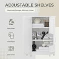 thumbnail image 5 of Lumioca Corner Cabinet for Bathroom, 31.4"H Triangle Storage Cabinet with Adjustable Shelves, Bathroom or Pantry, 5 of 7