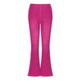 thumbnail image 4 of TFEOQRY Sweatpants Women Solid Color Elastic Waist Sports Casual Pants with Side Pockets Hot Pink, 4 of 6