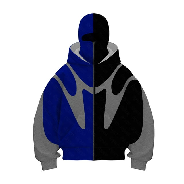 MHFRRA Sudadera con Capucha y Cremallera Moderna para Hombre, Diseño Elegante de Dos Capas, Ropa Deportiva Informal para Uso Diario En Primavera, Otoño E Invierno Azul