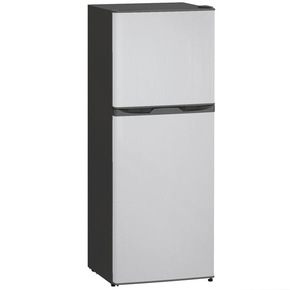 HOMCOM Mini Fridge with Freezer 4.6 Cu.Ft 2 Door Small Refrigerator Silver