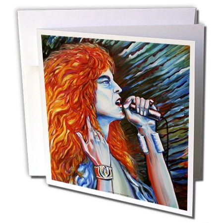 3dRose Robert Plant one of the best vocalists of all time - Greeting Cards, 6 by 6-inches, set of