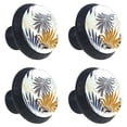 thumbnail image 2 of 4 Pcs Retro Plant Leaves Knobs for Kitchen Cabinet Cupboard Dresser Bookcase Drawer Pulls Handles Round Home Decor, 2 of 8
