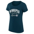 thumbnail image 2 of Women's G-III 4Her by Carl Banks Navy Winnipeg Jets Filigree Logo Fitted T-Shirt, 2 of 3