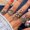Silver, variant on Antique Silver Hollow Flower Ring Set 4 Piece Alloy Rings for Women Girls Trendy Electroplated Jewelry Edition