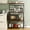 Brown, variant on Sybels 23" 4-Tier Kitchen Baker's Rack , Built-in Power Outlet,Sturdy Metal Frame with Wood Shelves, Brown