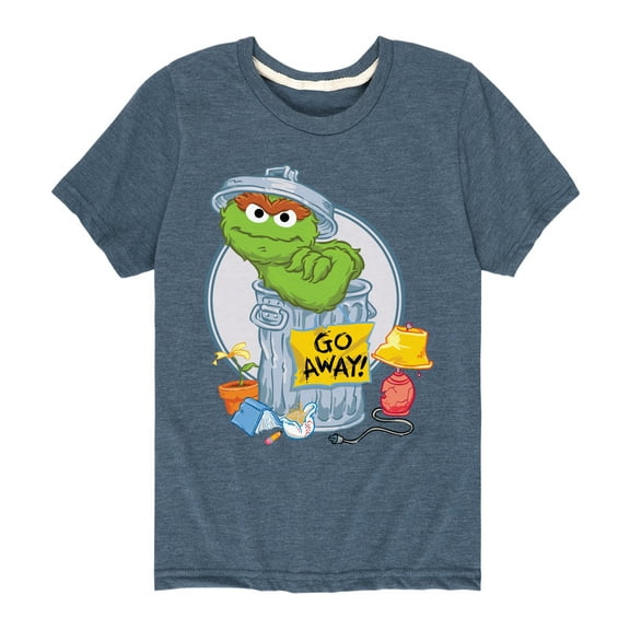 Sesame Street - Oscar Go Away - Toddler and Youth Short Sleeve Graphic T-Shirt