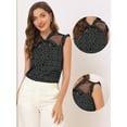 thumbnail image 2 of Unique Bargains Blouse Sans Manches à Volants Imprimé Cœur pour Femmes, 2 of 5
