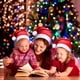 thumbnail image 3 of Gorros de Navidad para niños y adultos, gorros de Navidad de Papá Noel de tela no tejida, gorros, regalos de decoración para fiestas de Año Nuevo y Feliz Navidad, 3 of 4
