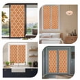 thumbnail image 7 of Window Privacy Film Orange Morocco Stained Glass Window Film Decorative Sun Block Window Cover Farmhouse Ethnic Geometric Grid Aesthetic Window Clings Static Adhesive Sticker for Bathroom 29.5"x78.7", 7 of 7