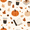 Hand Drawn Pumpkin, variant on Yayeee Kids Hooded Towels Toddler Soft Absorbent Beach Bathing Wrap 50" x 23.5", Hand Drawn Pumpkin