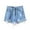 Light Blue, variant on Jean Shorts Womens Slim Ripped Raw Hem Elastic High Waisted Denim Shorts Summer Distressed Trousers with Pockets Black XXL