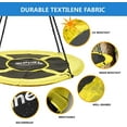 thumbnail image 6 of Hishine 43" 700LBS Saucer Tree Swing for Kids, Waterproof Flying Saucer Swing with A Swivel, Hanging Straps, Adjustable Ropes, Round Mat Spinner Swing for indoor/playground swing set, Yellow, 6 of 10