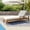 Natural+Beige, variant on Harper & Bright Designs Wood Outdoor Lounge Chaise Patio Sunbed, PE Wicker Reclining Daybed with Adjustable Backrest & Cushions for Gardens Terraces Poolside, Natural+Grey
