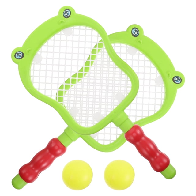 Phenofice 1 Set Tennis Racket Set plastic Tennis Kit for Indoor Outdoor Play Safe Materials Light Green