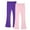Purple3, variant on GigrtiJin 3-16 Years Multipack Cotton Flared Pants for Girls Teens Solid Color Elastic Waisted Straight Leg Slim Pants 2 Pack