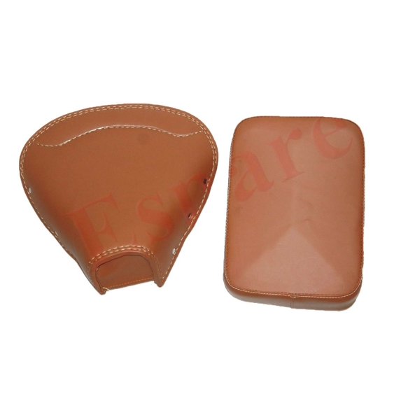 Vespa Front & Rear Seat Tan Faux Leather Without Frame PX 150 VBB VBA Supper