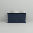 thumbnail image 5 of Dukes 60 in. W Navy Blue Double Bath Vanity, Cultured Marble Top, and Faucet Set, 5 of 10