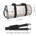 thumbnail image 2 of Pofeuu Summer Rabbit Print Travel Duffel Bag,Sports Tote Gym Bag,Shoulder Weekender Overnight Bag for Women Gym Bag, 2 of 6